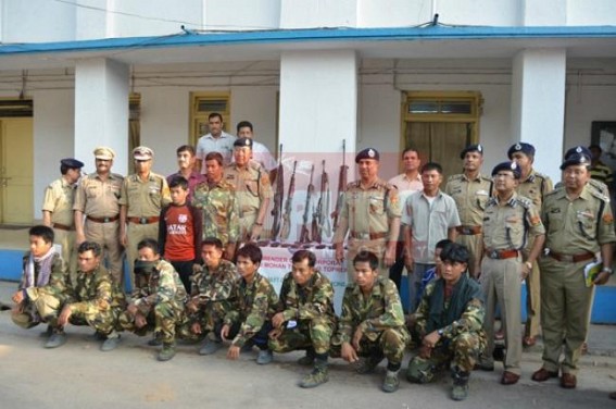Surrendered NLFT insurgents deposited arms to Tripura police